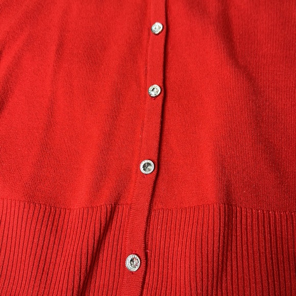 Covington Cardigan Womens 24/26 Red NWT Plus Button nice for Christmas Holiday - Picture 2 of 7